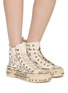 模特儿示范图 - 点击放大 - NAN-KU COUTURE - Embellished High Top Women's Sneakers