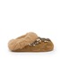 首图 - 点击放大 - NAN-KU COUTURE - Embellished Suede Shearling Clogs