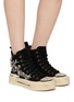模特儿示范图 - 点击放大 - NAN-KU COUTURE - Embellished High Top Women's Sneakers