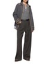 模特儿示范图 - 点击放大 - FORTELA - Fringed Hem Contrast Detail Jacket