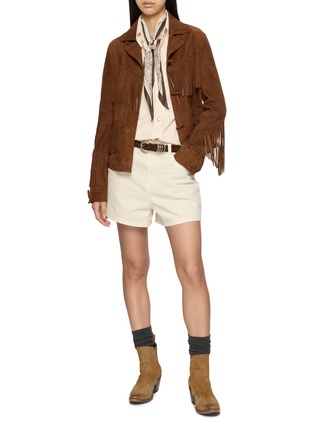 模特儿示范图 - 点击放大 - FORTELA - Buttoned Flap Pocket Shirt