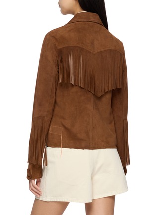 背面 - 点击放大 - FORTELA - Tassel Fringed Horn Button Suede Jacket