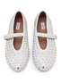 细节 - 点击放大 - ALAÏA - Strass Mary Jane Leather Ballet Flats