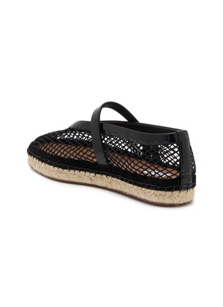  - ALAÏA - Flat Fishnet Mary Jane Patent Leather Espadrilles