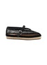 首图 - 点击放大 - ALAÏA - Flat Fishnet Mary Jane Patent Leather Espadrilles