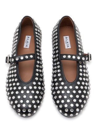 细节 - 点击放大 - ALAÏA - La Strass Leather Mary Jane Flats