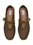 细节 - 点击放大 - ALAÏA - Flat Fishnet Mary Jane Suede Espadrilles