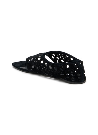  - ALAÏA - 镂空皮革夹脚平底鞋