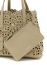  - ALAÏA - Mina 20 Vienne Wave Nubuck Calfskin Leather Tote Bag