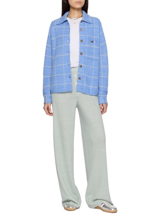 模特儿示范图 - 点击放大 - GUEST IN RESIDENCE - RIB EVERYWEAR 竖坑条针织阔腿裤