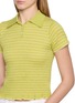  - GUEST IN RESIDENCE - Smocked Shrunken Striped Cashmere Knit Polo Shirt