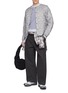 模特儿示范图 - 点击放大 - F/CE. - Hybrid Knit Sweater Top