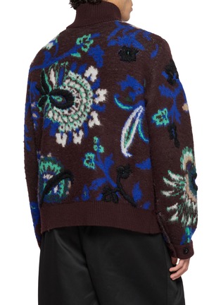 背面 - 点击放大 - SACAI - Floral Jacquard Knit Blouson Jacket