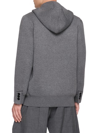 背面 - 点击放大 - SACAI - Hooded Cotton Cashmere Knit Jacket