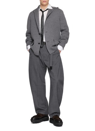 模特儿示范图 - 点击放大 - SACAI - Hooded Cotton Cashmere Knit Jacket