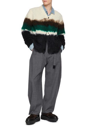 模特儿示范图 - 点击放大 - SACAI - Chusen Dyed Knit Cardigan