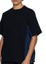  - SACAI - 牛仔拼接短袖 T 恤