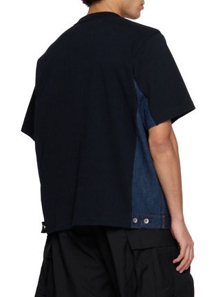 背面 - 点击放大 - SACAI - 牛仔拼接短袖 T 恤