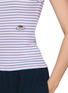  - HOMMEGIRLS - X FRUIT OF THE LOOM 刺绣条纹吊带上衣