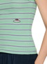  - HOMMEGIRLS - X FRUIT OF THE LOOM 刺绣条纹吊带上衣