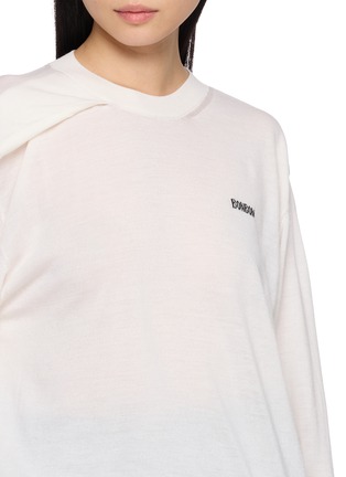  - BONBOM - Asymmetrical Tuck Knit Sweater