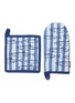 首图 –点击放大 - BATELA - Striped Fish Print Oven Mitt Pot Holder Set