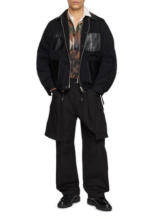 模特儿示范图 - 点击放大 - SACAI - Leather Quad Pocket Jacket