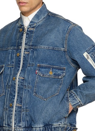  - SACAI - X LEVI'S 褶裥牛仔飞行员夹克