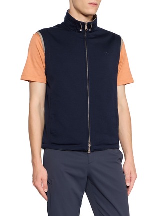 细节 - 点击放大 - PAUL & SHARK - Reversible Jersey Microfiber Vest