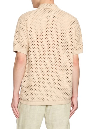 背面 - 点击放大 - FRESCOBOL CARIOCA - Pinto Short Sleeve Open Weave Crochet Cotton Cardigan