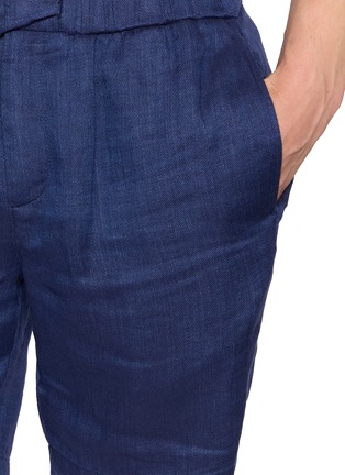  - FRESCOBOL CARIOCA - Felipe Drawstring Waistband Cotton Linen Shorts