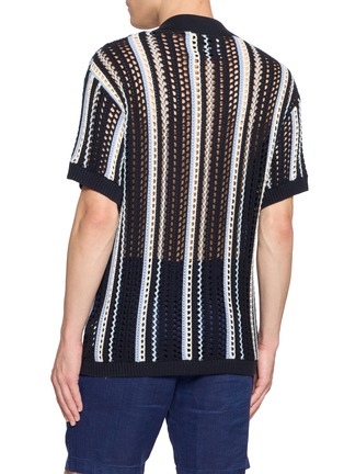 背面 - 点击放大 - FRESCOBOL CARIOCA - Pinto Short Sleeve Open Weave Crochet Cotton Cardigan