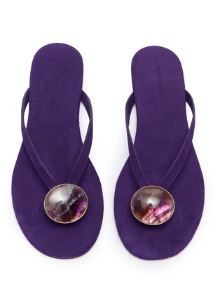 细节 - 点击放大 - CHRISTOPHER ESBER - Aura Quartz Leather Flip Flop