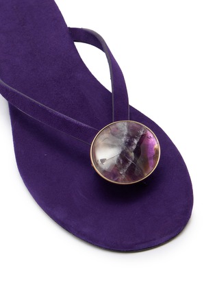 细节 - 点击放大 - CHRISTOPHER ESBER - Aura Quartz Leather Flip Flop