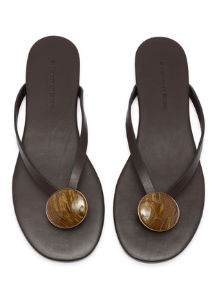 细节 - 点击放大 - CHRISTOPHER ESBER - Aura Quartz Leather Flip Flop
