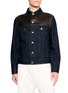 首图 - 点击放大 - BRUNELLO CUCINELLI - Leather Yoke Denim Jacket