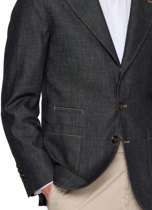  - BRUNELLO CUCINELLI - 枪驳领牛仔西装外套