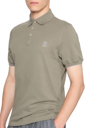  - BRUNELLO CUCINELLI - 刺绣标识短袖 Polo 衫