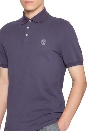  - BRUNELLO CUCINELLI - 刺绣标识短袖 Polo 衫