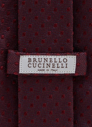 细节 - 点击放大 - BRUNELLO CUCINELLI - Embroidered Pattern Silk Tie