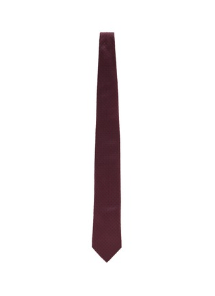 模特儿示范图 - 点击放大 - BRUNELLO CUCINELLI - Embroidered Pattern Silk Tie