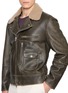 - BRUNELLO CUCINELLI - 毛领机车皮夹克