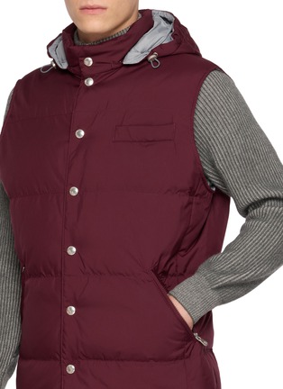  - BRUNELLO CUCINELLI - 连帽可拆填充拉链马甲