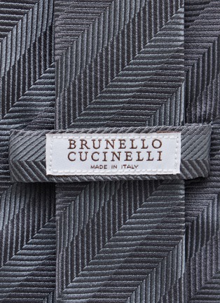 细节 - 点击放大 - BRUNELLO CUCINELLI - Diagonal Stripe Silk Tie