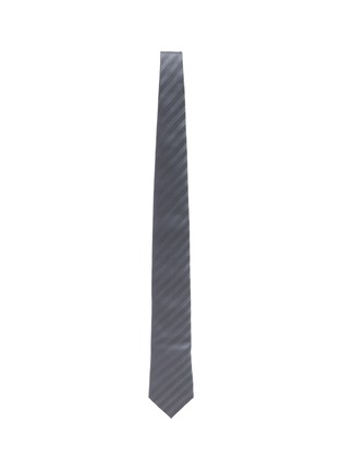 模特儿示范图 - 点击放大 - BRUNELLO CUCINELLI - Diagonal Stripe Silk Tie