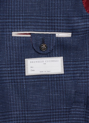  - BRUNELLO CUCINELLI - 格纹平驳领西装外套