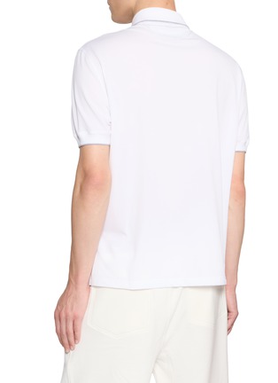 背面 - 点击放大 - BRUNELLO CUCINELLI - Logo Half Zip Polo Shirt
