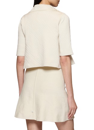 背面 - 点击放大 - PEPA POMBO - Coral Bias Knit Open Front Jacket