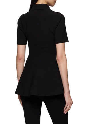 背面 - 点击放大 - PEPA POMBO - Nord Short Sleeve Flared Knit Blouse