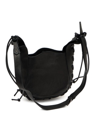 细节 - 点击放大 - ANN DEMEULEMEESTER - Small Henna Grained Leather Shoulder Bag